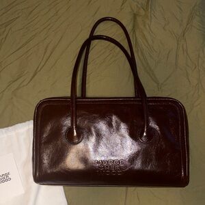 Margesherwood Soft Boston mocha crinkle purse with dust bag
